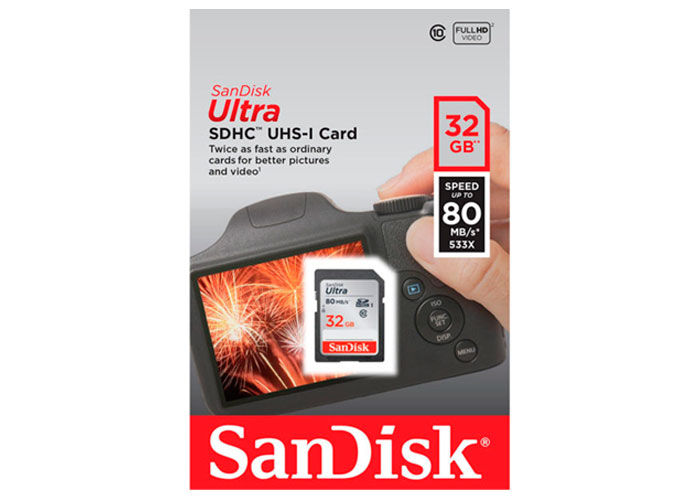 Memoria SD SanDisk Ultra 32GB 80MB/s