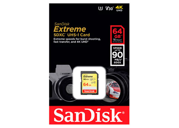 Memoria SD SanDisk Extreme 64GB 90MB/s