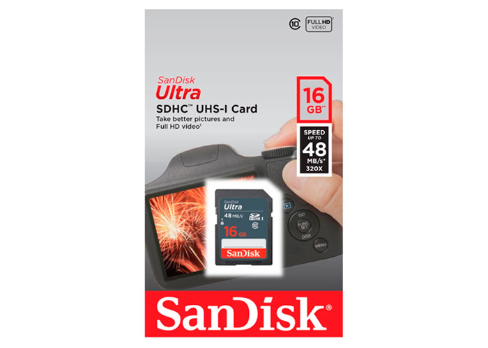 Memoria SD SanDisk Ultra 16GB 48MB/s